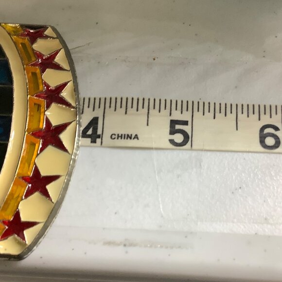 Vtg Godinger Silver Art GSA Stained Glass Style Christmas Drum Ornament 3.75” - Picture 4 of 4